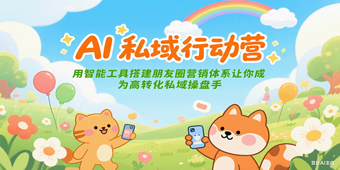 AI私域行动营：用智能工具搭建朋友圈营销体系让你成为高转化私域操盘手-创领云聚