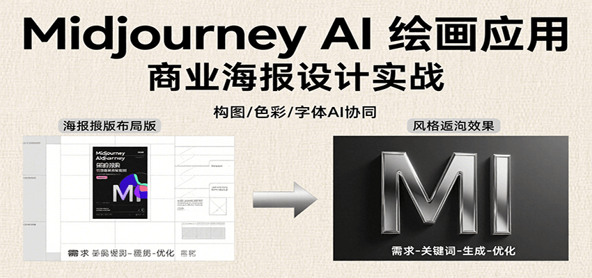 Midjourney AI绘画应用，关键词指令解析、漫画头像制作、海报设计、3D人物生成等-创领云聚