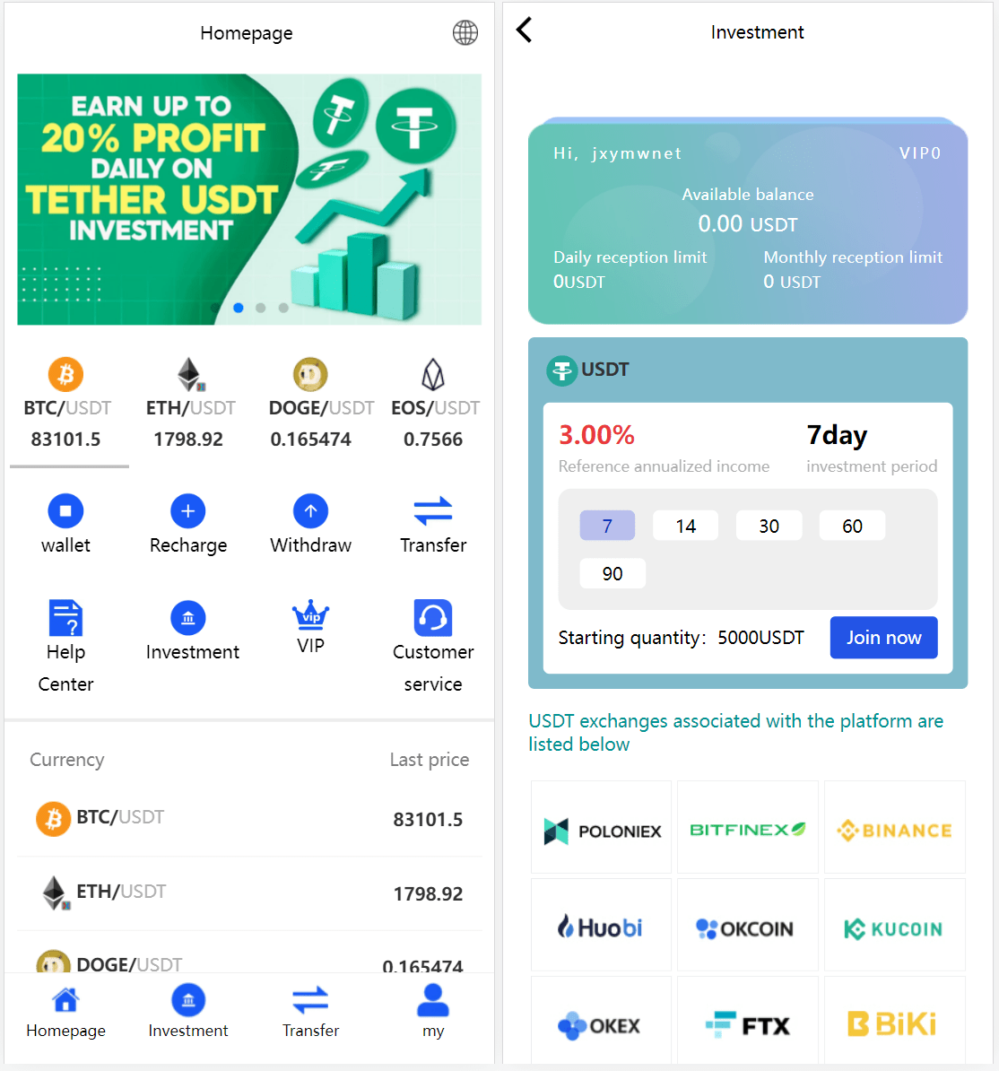 多国语言版_USDT虚拟币投资理财系统源码/海外区块链投资理财源码-创领云聚