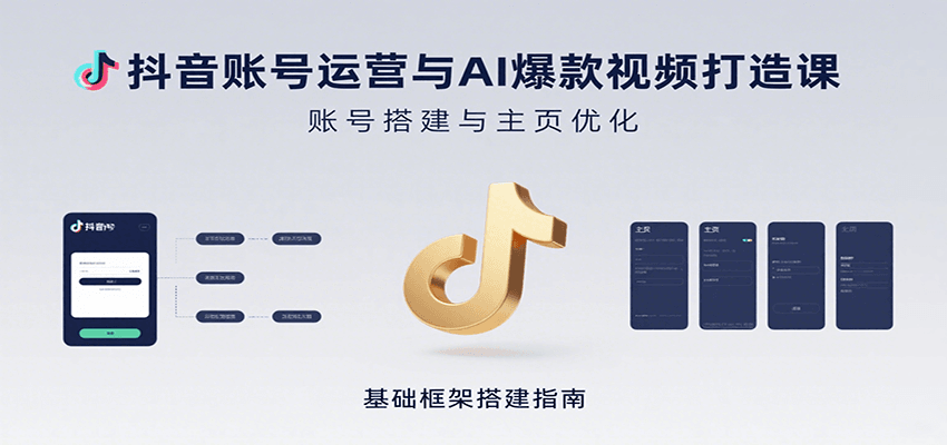 抖音账号运营与AI爆款视频打造课：含账号搭建、运营及多种AI特效视频制作方法-创领云聚