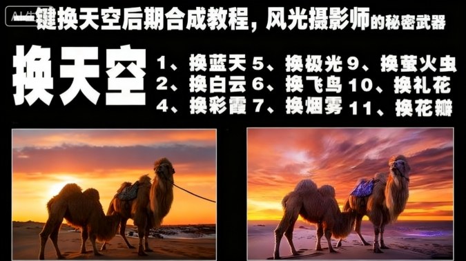 一键换天空后期合成教程，风光摄影师的秘密武器-创领云聚