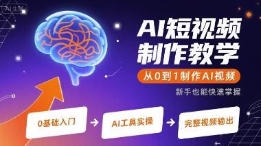 AI短视频制作教学，从0到1制作AI视频-创领云聚