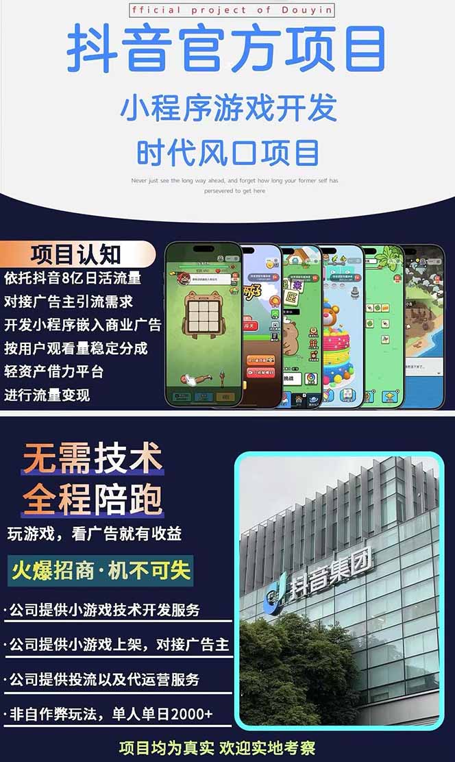 图片[1]-2025最热抖音官方项目 Ai时代风口项目小程序游戏开发 实测单个游戏日收…-创领云聚