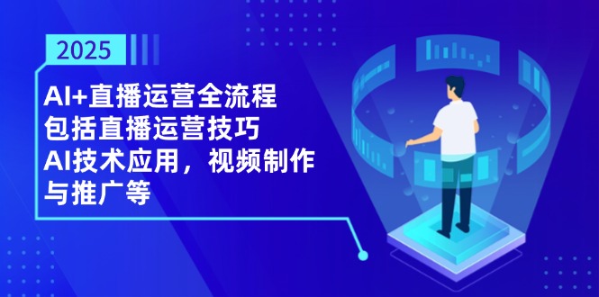 2025AI+直播运营全流程，包括直播运营技巧，AI技术应用，视频制作与推广等-创领云聚