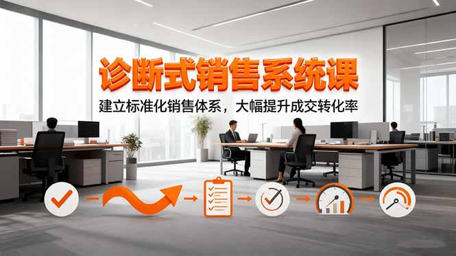 诊断式销售系统课，建立标准化销售体系，大幅提升成交转化率-创领云聚