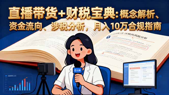 直播带货+财税宝典：概念解析、资金流向、涉税分析，月入10万合规指南-创领云聚