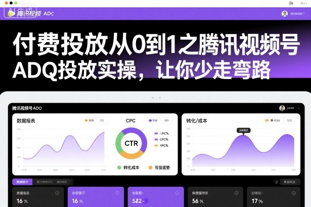 付费投放从0到1之腾讯视频号ADQ投放实操，让你少走弯路-创领云聚