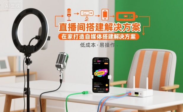 直播间搭建解决方案，在家打造自媒体搭建解决方案-创领云聚