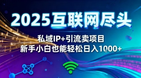 2025网创尽头王炸项目！私域IP+精准引流，新手小白在家躺賺日入1k，零经验也能上手【揭秘】-创领云聚