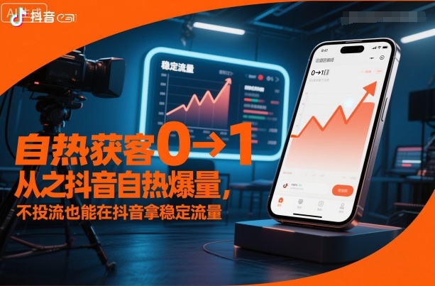 自热获客从0到1之抖音自热爆量，不投流也能在抖音拿稳定流量-创领云聚