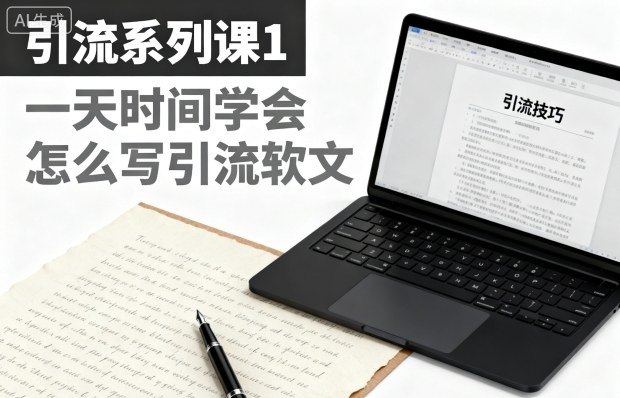 引流系列课1，一天时间学会怎么写引流软文-创领云聚