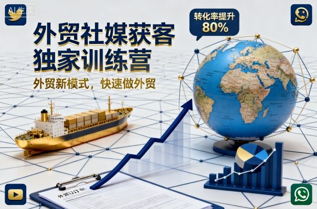 外贸社媒获客独家训练营,外贸新模式,快速做外贸(更新)-创领云聚