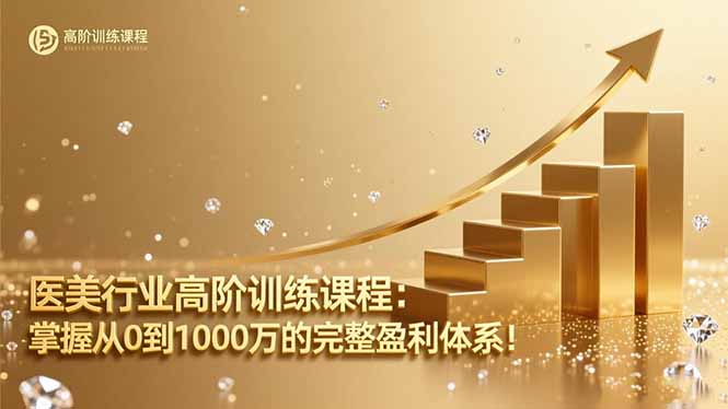 医美行业高阶训练课程：掌握从0到1000万的完整盈利体系！-创领云聚