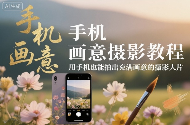手机画意摄影教程，用手机也能拍出充满画意的摄影大片-创领云聚