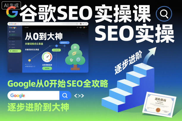 谷歌SEO实操课，Google从0开始SEO全攻略，逐步进阶到大神-创领云聚