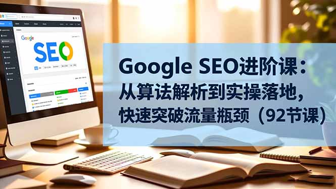 Google SEO进阶课：从算法解析到实操落地，快速突破流量瓶颈(92节课-创领云聚