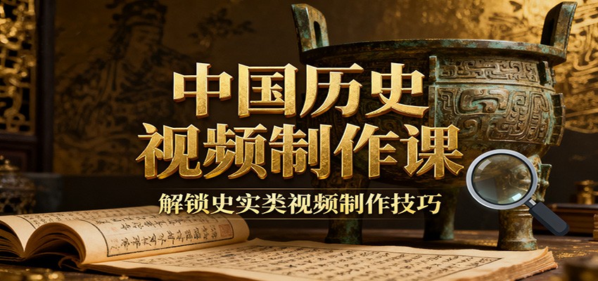 中国历史视频制作课:疆域地图集+参考文案+练习素材,解锁史实类视频制作技巧-创领云聚