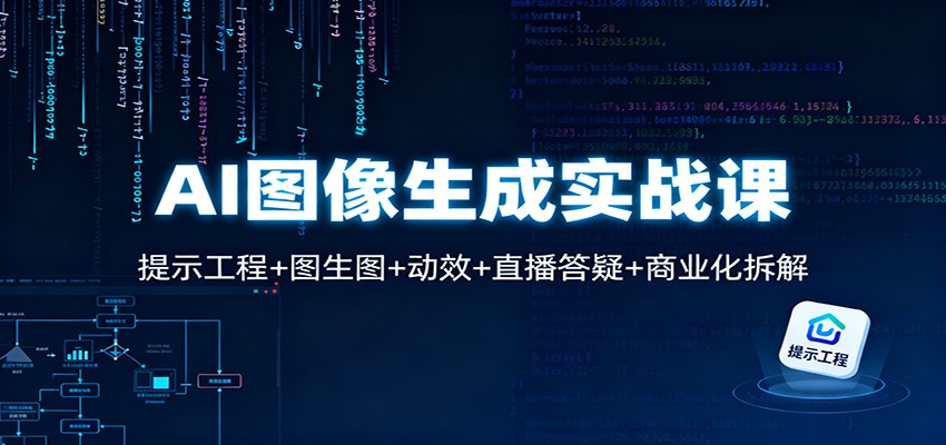 AI图像生成实战课：提示工程+图生图+动效+直播答疑+商业化拆解-创领云聚