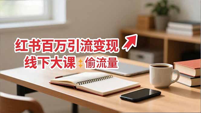 小红书百万引流变现-11月线下大课：分享从0到百万引流路径，手把手教偷流量、拿结果-创领云聚