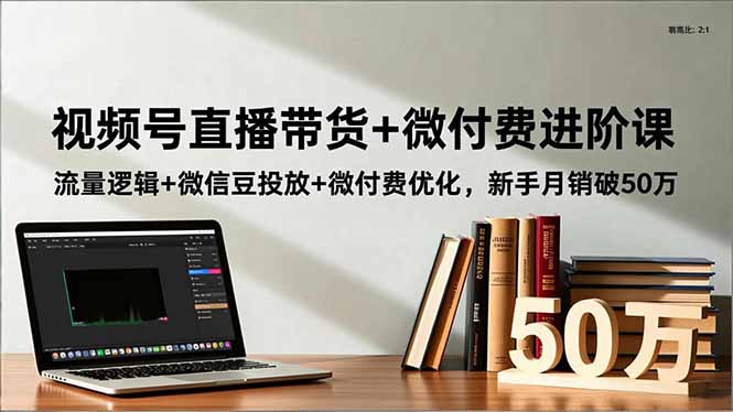 视频号直播带货+微付费进阶课：流量逻辑+微信豆投放+微付费优化，新手月销破50万-创领云聚