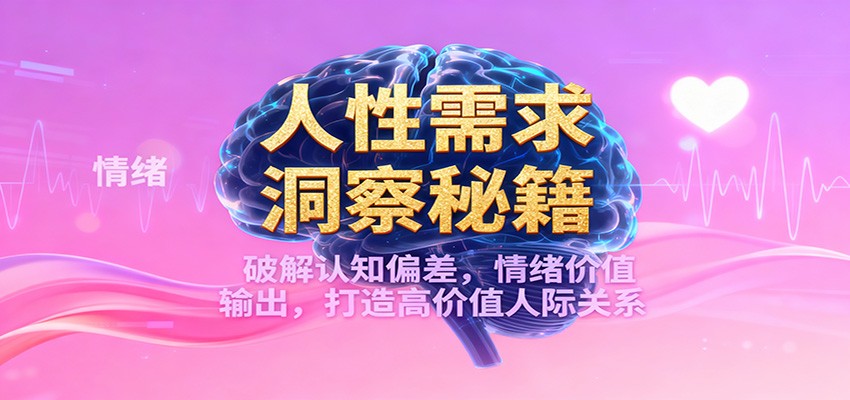人性需求洞察秘籍，破解认知偏差，情绪价值输出，打造高价值人际关系-创领云聚