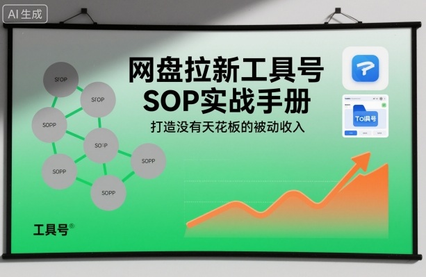 网盘拉新工具号SOP实战手册，打造没有天花板的被动收入-创领云聚