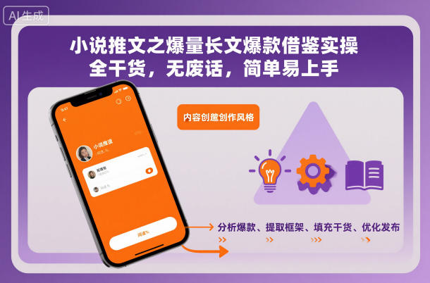 小说推文之爆量长文爆款借鉴实操，全干货，无废话，简单易上手-创领云聚