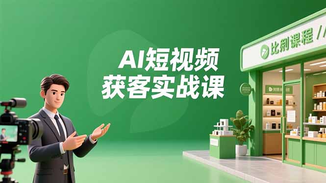 AI短视频获客实战课，数字人创作、实体行业应用、精准引流，30天获取客源月入6万+-创领云聚