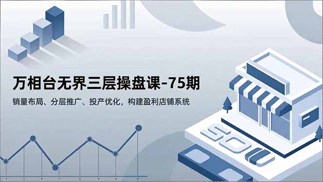 万相台无界三层操盘课-75期，销量布局、分层推广、投产优化，构建盈利店铺系统-创领云聚
