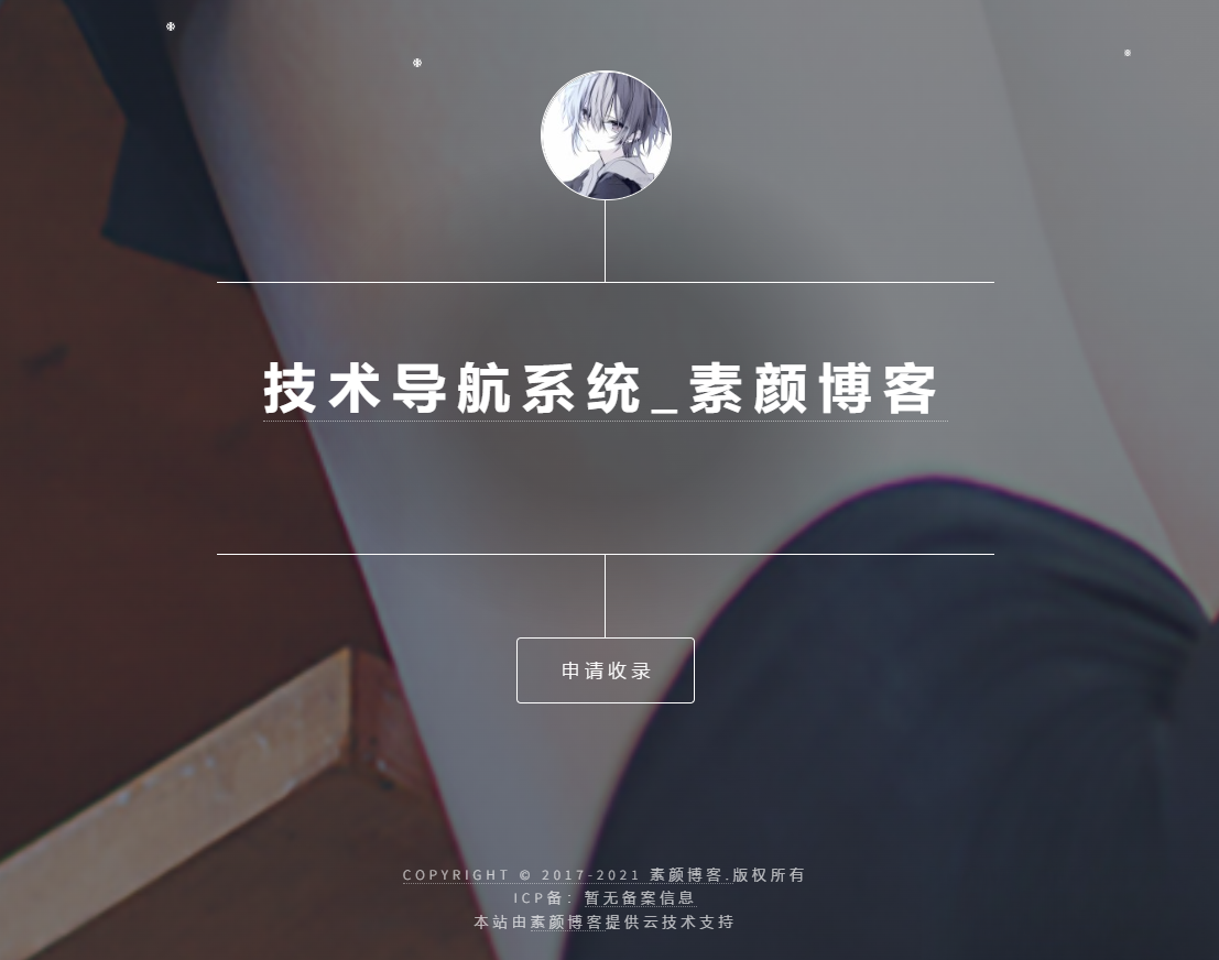 开源PHP个人技术导航系统网站源码 带后台-创领云聚