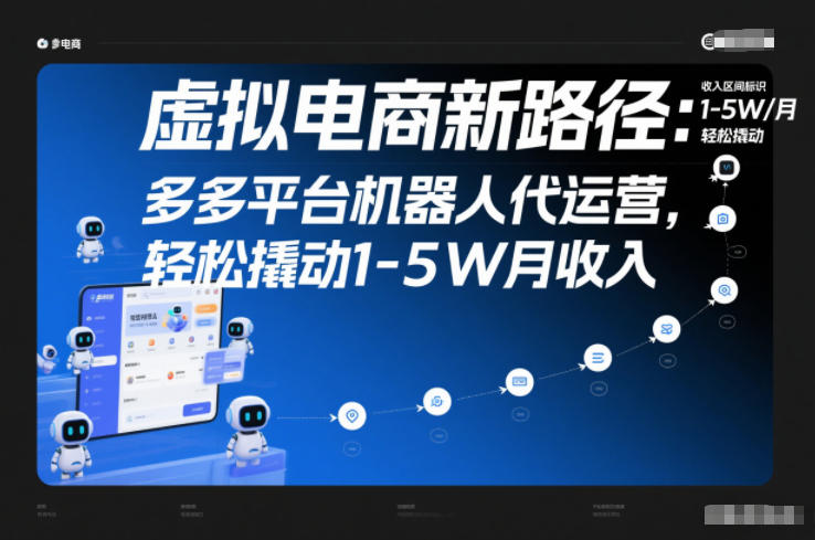虚拟电商新路径：多多平台机器人代运营，轻松撬动1-5W月收入【揭秘】-创领云聚