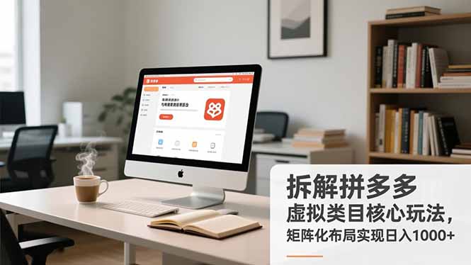 拆解拼多多虚拟类目核心玩法，矩阵化布局实现日入1000+-创领云聚