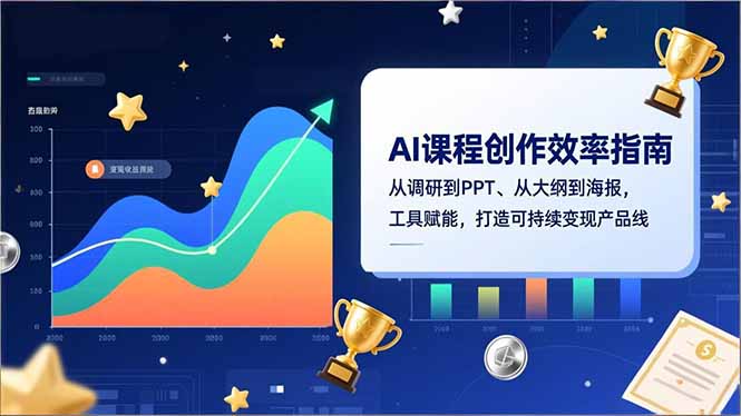 AI课程创作效率指南，从调研到PPT、从大纲到海报，工具赋能，打造可持续变现产品线-创领云聚