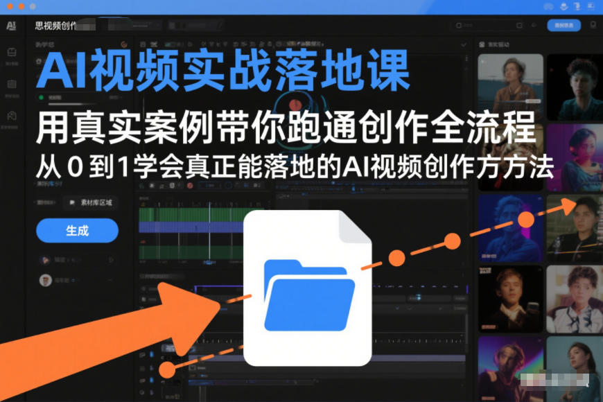 AI视频实战落地课，用真实案例带你跑通创作全流程，从0到1学会真正能落地的AI视频创作方法-创领云聚