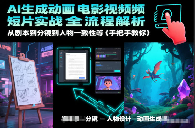AI生成动画电影视频短片实战全流程解析，从剧本到分镜到人物一致性等手把手教你-创领云聚