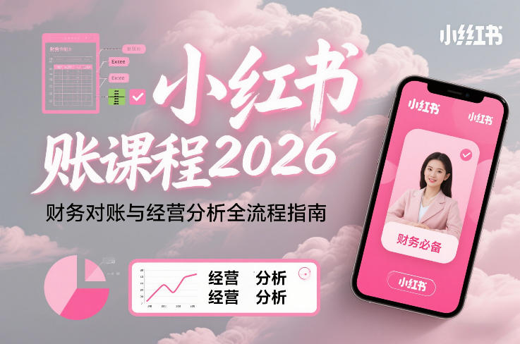 小红书对账课程2026，财务对账与经营分析全流程指南-创领云聚