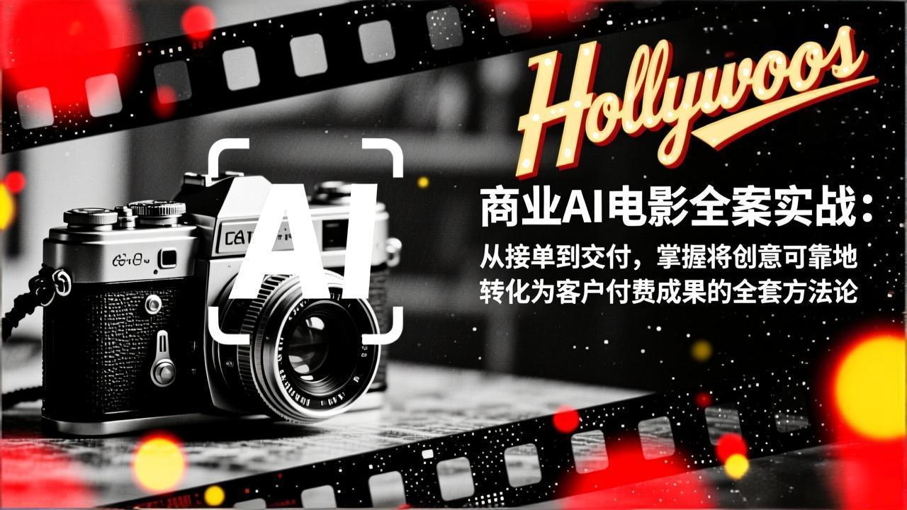 商业AI电影全案实战：从接单到交付，掌握将创意可靠地转化为客户付费成果的全套方法论-创领云聚