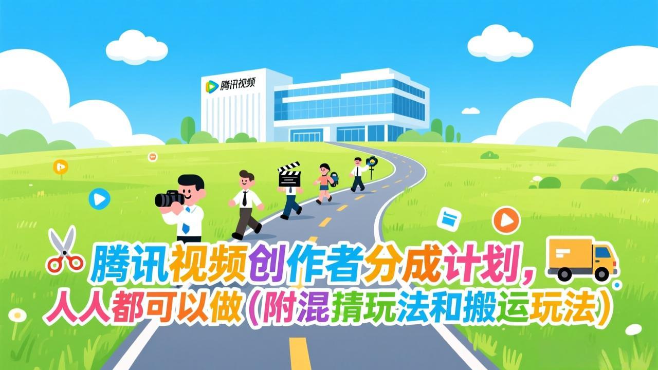 腾讯视频创作者分成计划，人人都可以做(附混剪玩法和搬运玩法-创领云聚