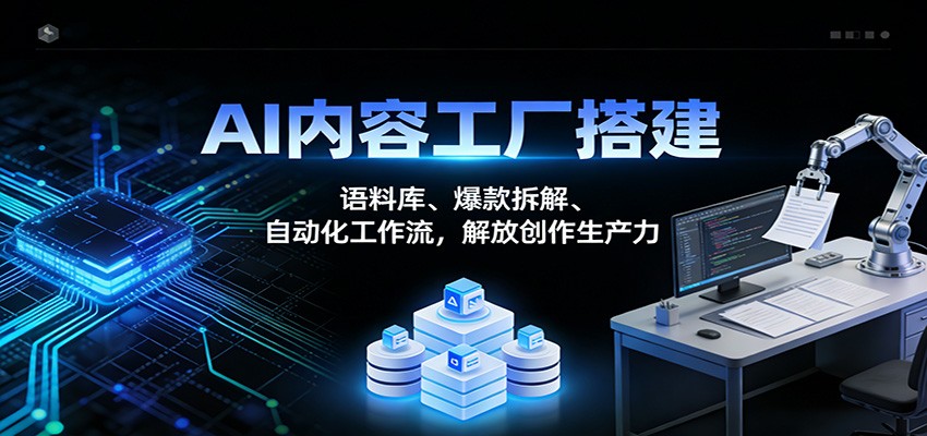 AI内容工厂搭建：语料库、爆款拆解、自动化工作流，解放创作生产力-创领云聚