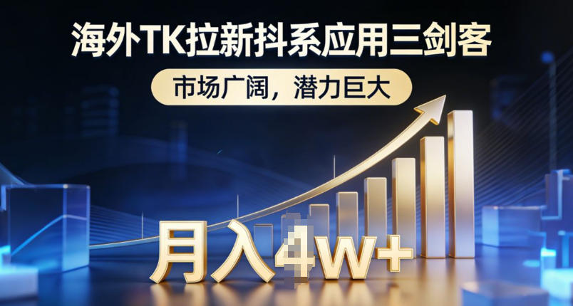 海外TK拉新抖系应用三剑客，市场广阔，潜力巨大，月入1w+-创领云聚