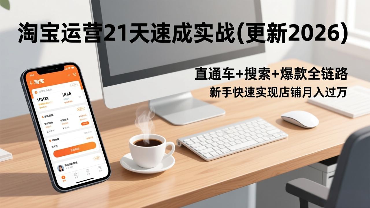 淘宝运营21天速成实战(更新2026-创领云聚