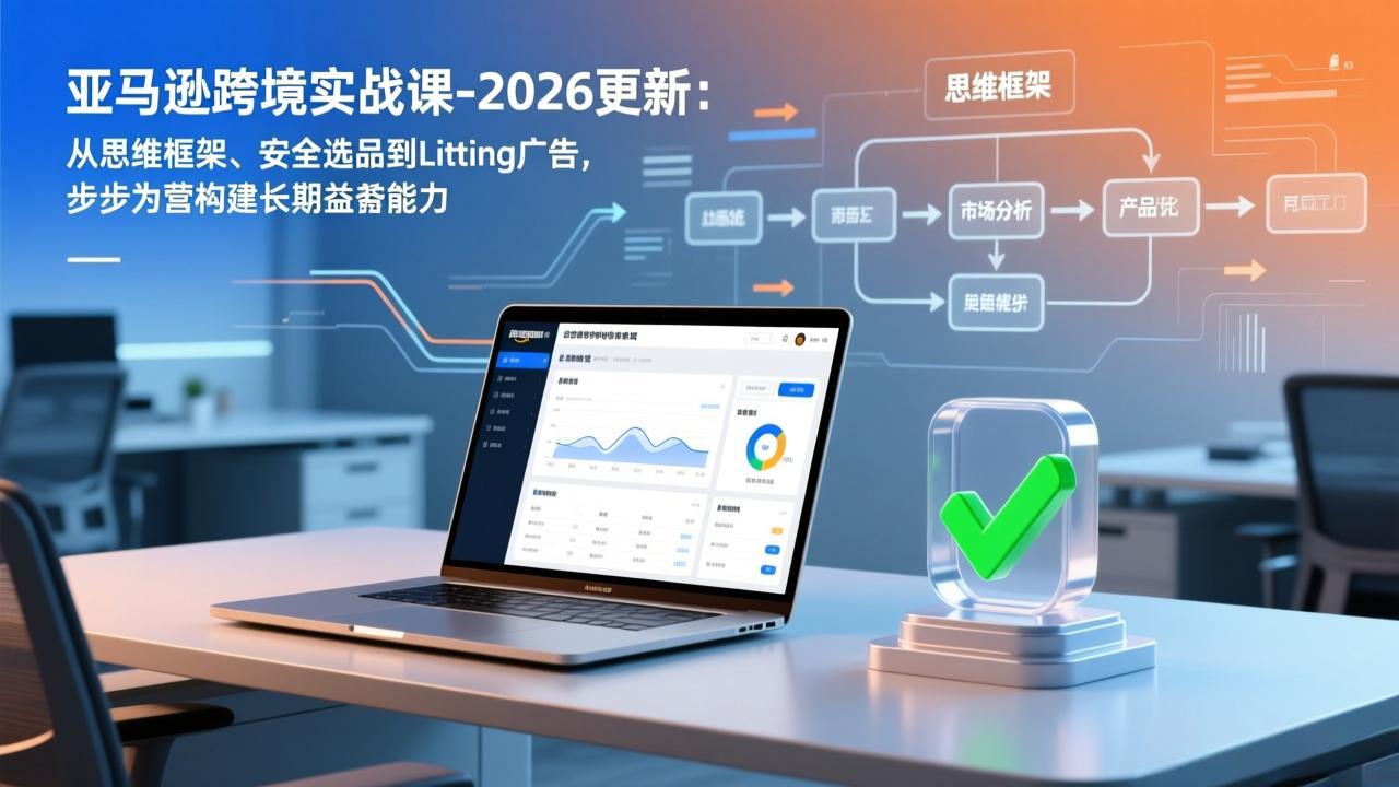 亚马逊跨境实战课-2026更新：从思维框架、安全选品到Listing广告，步步为营构建长期盈利能力-创领云聚