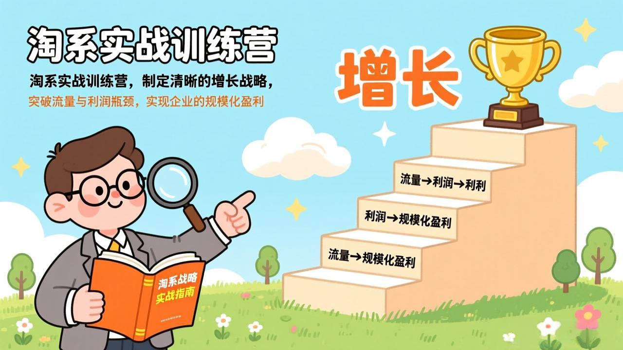 淘系实战训练营，制定清晰的增长战略，突破流量与利润瓶颈，实现企业的规模化盈利-创领云聚