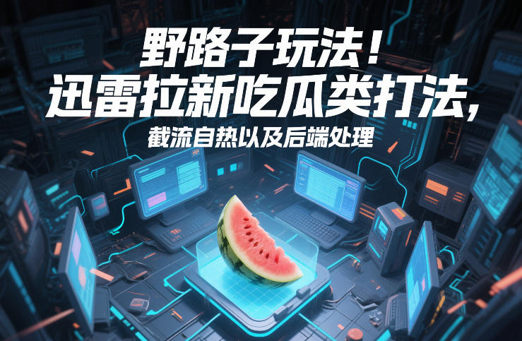 野路子玩法！迅雷拉新吃瓜类打法，截流自热以及后端处理-创领云聚