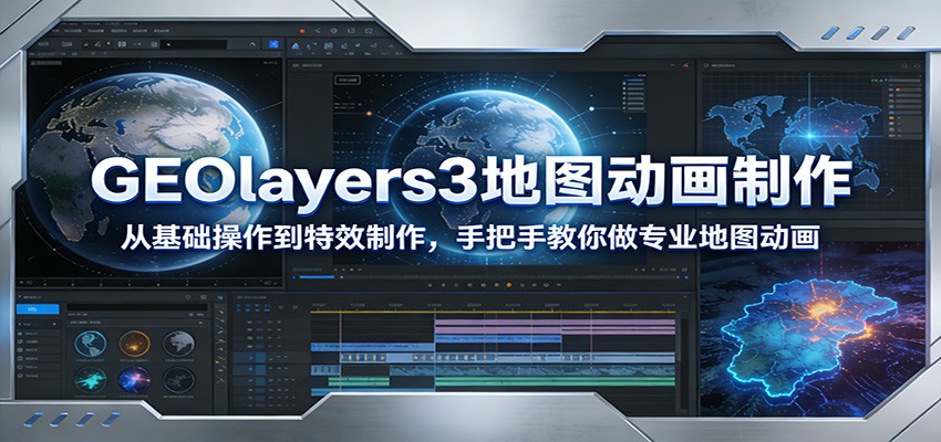 GEOlayers3地图动画制作：从基础操作到特效制作，手把手教你做专业地图动画-创领云聚