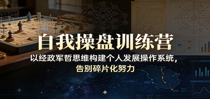 自我操盘训练营：以经政军哲思维构建个人发展操作系统，告别碎片化努力-创领云聚