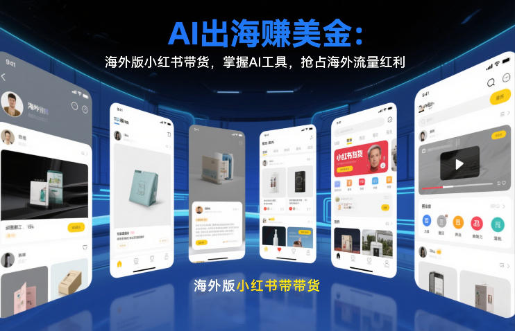 AI出海賺美金：海外版小红书带货，掌握AI工具，抢占海外流量红利(更新2026)-创领云聚