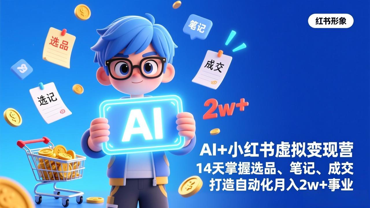 AI+小红书虚拟变现营(完结-创领云聚