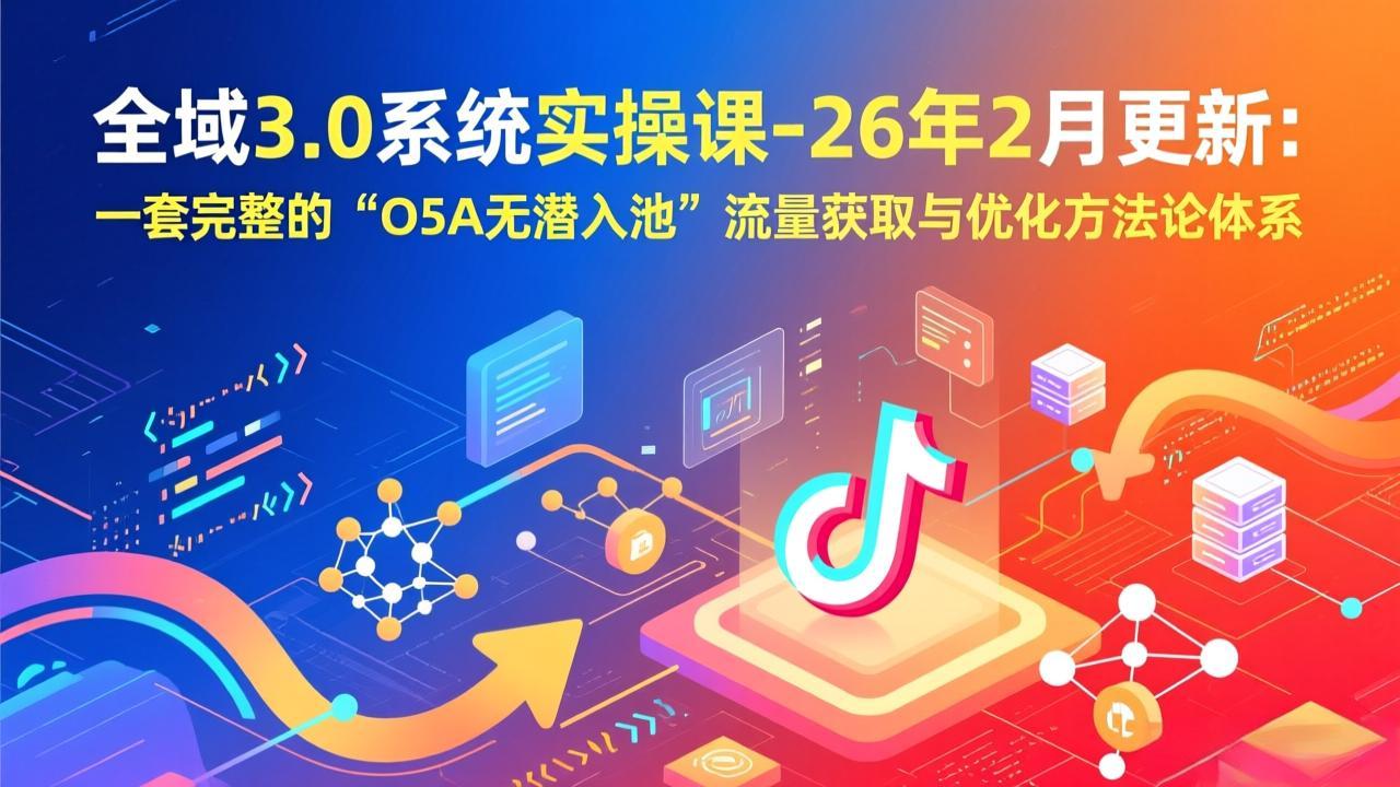 全域3.0系统实操课-26年2月更新：一套完整的“O5A无潜入池”流量获取与优化方法论体系-创领云聚