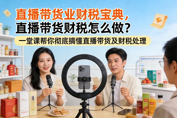 直播带货业财税宝典，直播带货财税怎么做？一堂课帮你彻底搞懂直播带货及财税处理-创领云聚